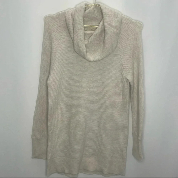 Loft Ribbed Turtle Neck Pullover Sweater - Picture 1 of 6